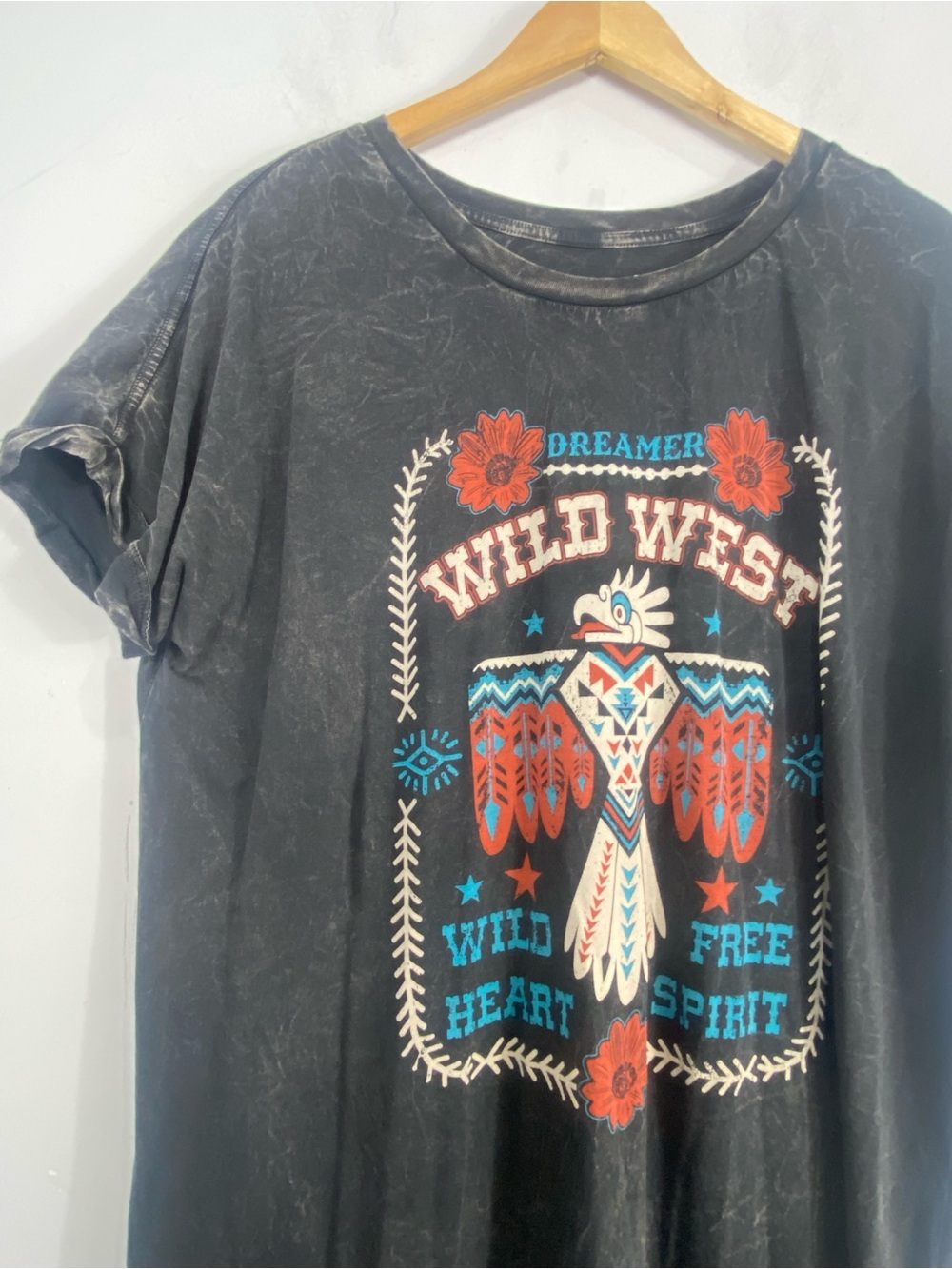 WILD WEST Dreamer Mineral Graphic Dress Large - Picture 6 of 9